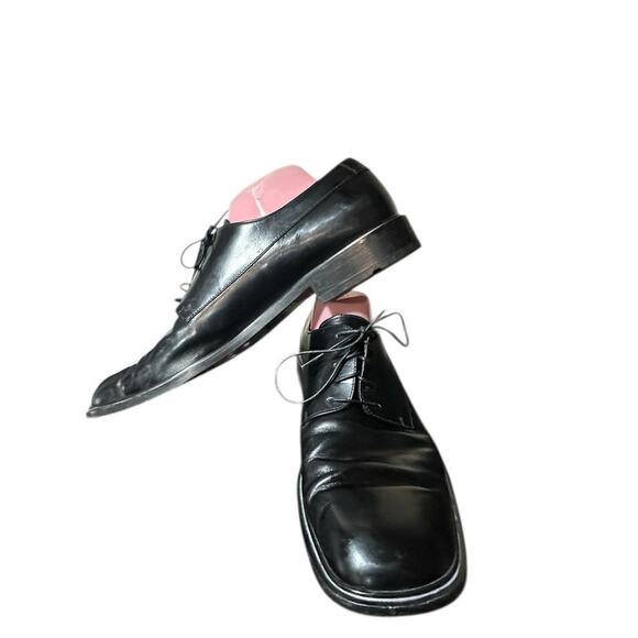 Salvatore Ferragamo Men Sz 13 D Black Leather Studio Lace Up Dress Shoes Italy main image 6